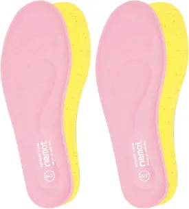 riemot 2 Pairs Memory Foam Insoles for Women Replacement Shoe Inserts for Work Boot,Sneaker,Comfort Cushion Shoe Insoles,Breathable Inner Soles Shock Absorbing for Foot Pain Relief Pink US8.5/ EU39.5