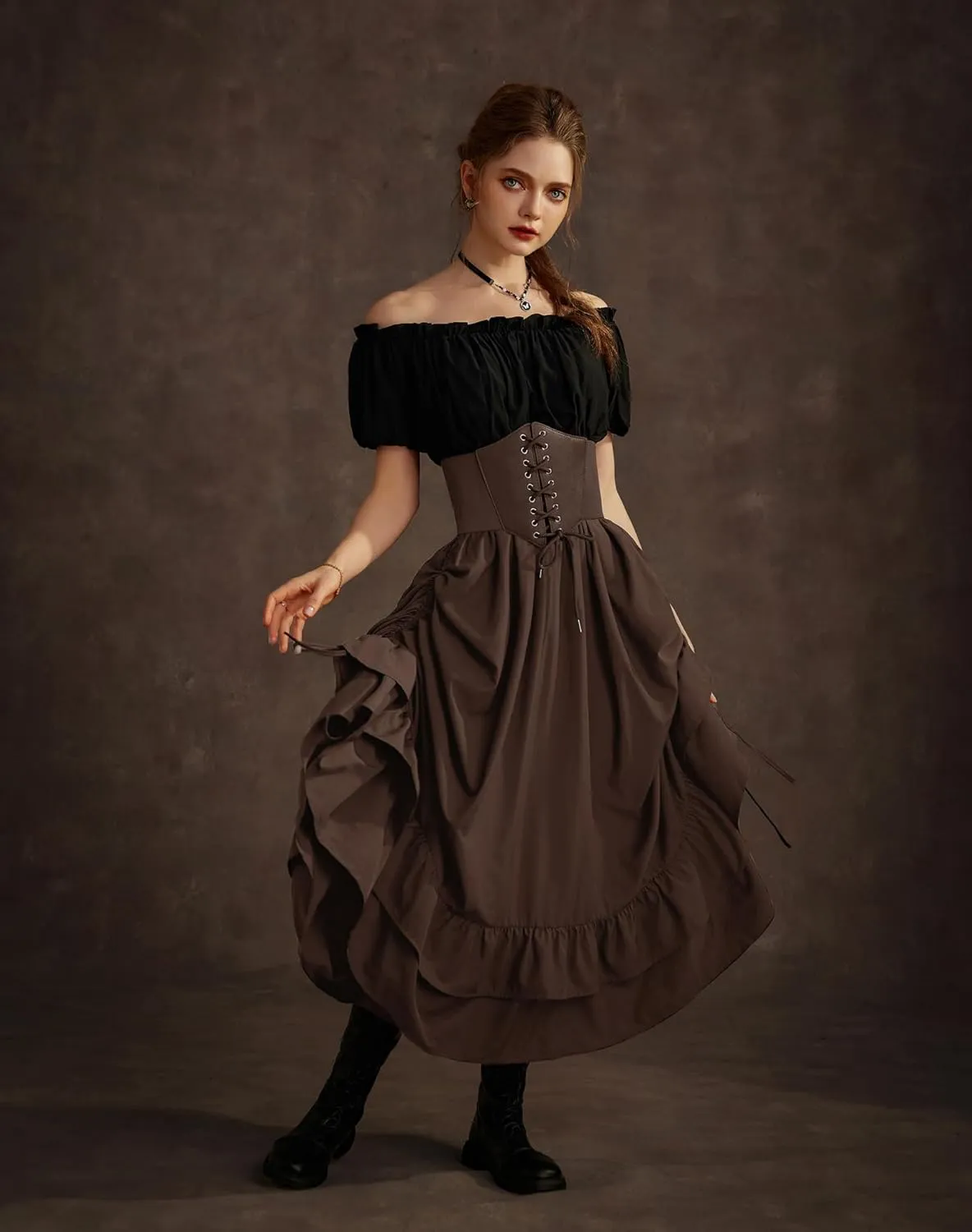 Scarlet Darkness Women Wide Belt Elastic Waist Belt Corset Belts for Dress