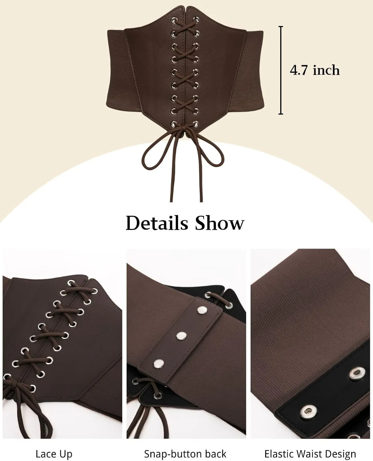 Scarlet Darkness Women Wide Belt Elastic Waist Belt Corset Belts for Dress