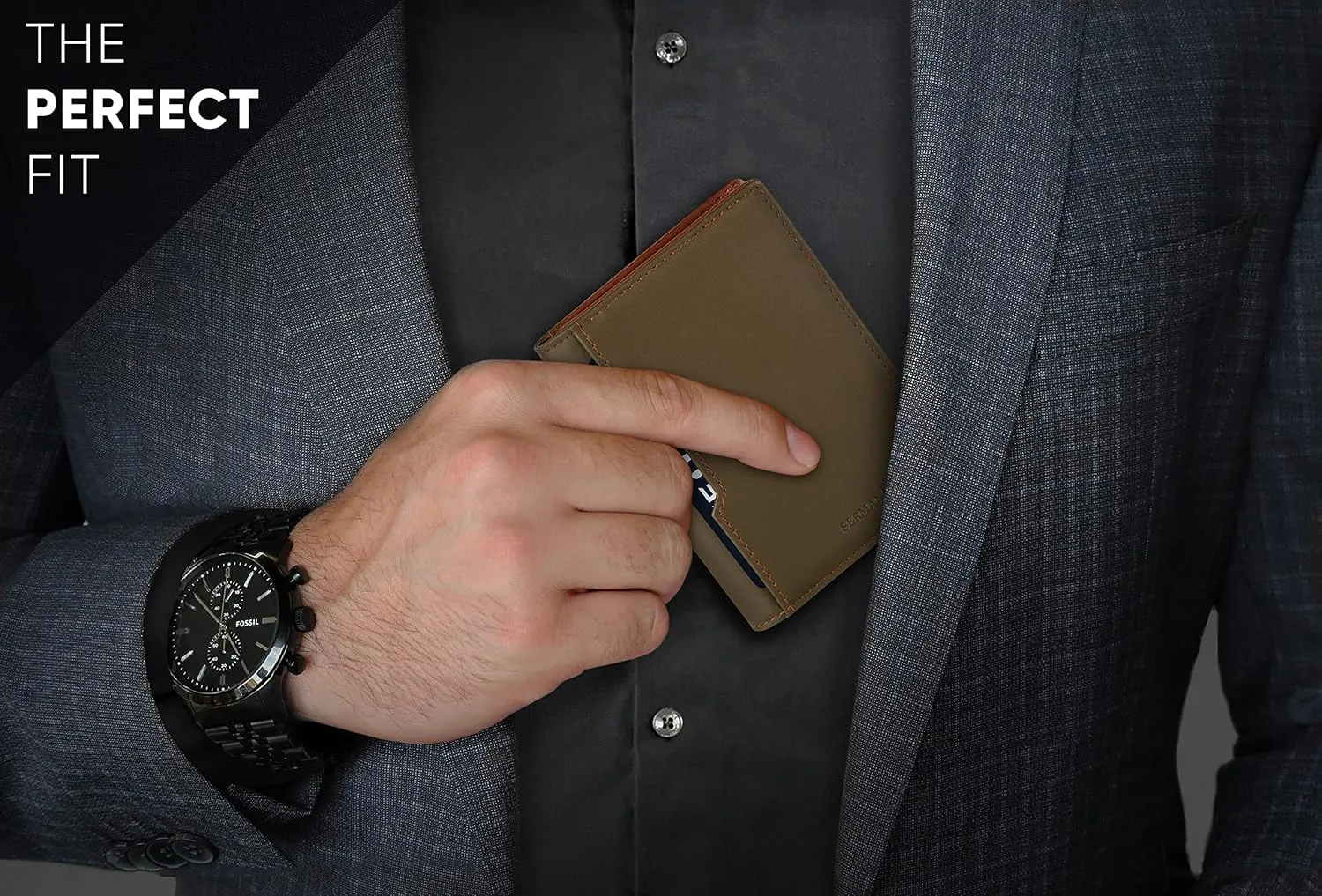 SERMAN BRANDS - Wallets for Men Slim Mens leather RFID Blocking Minimalist Card Front Pocket Bifold Travel Thin
