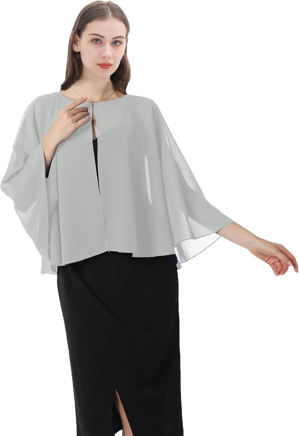 Shawls and Wraps for Dresses Chiffon Capelet Bridal Capes Soft Women Accessories Cover Up