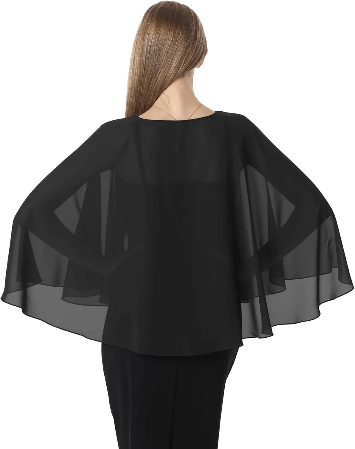 Shawls and Wraps for Dresses Chiffon Capelet Bridal Capes Soft Women Accessories Cover Up