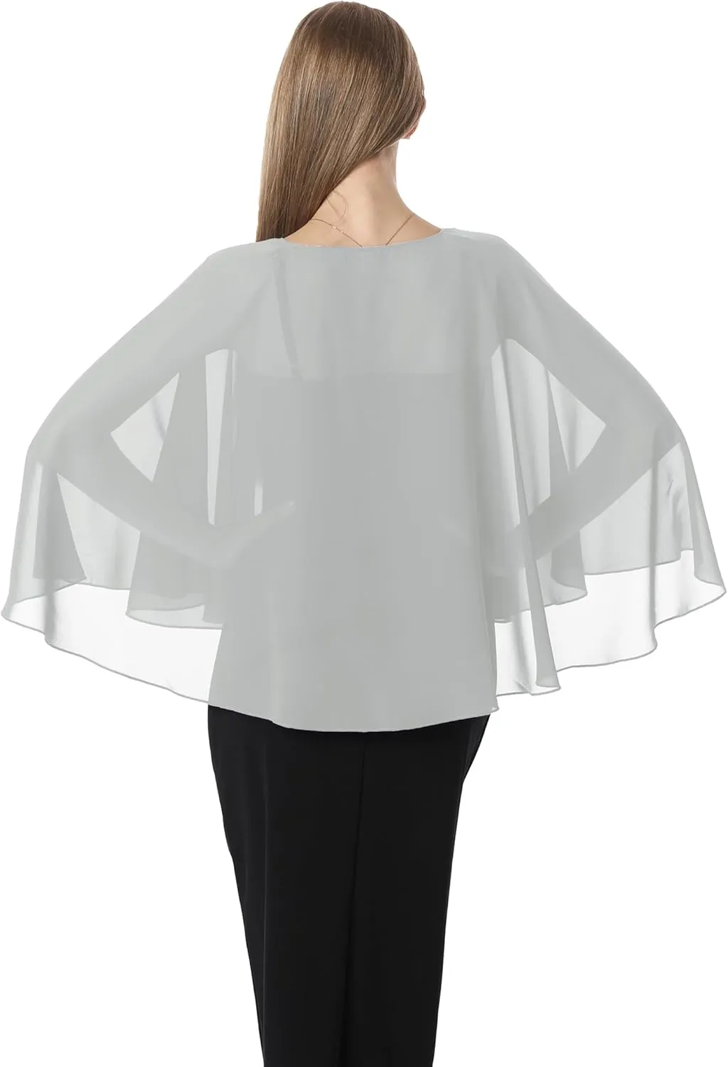 Shawls and Wraps for Dresses Chiffon Capelet Bridal Capes Soft Women Accessories Cover Up