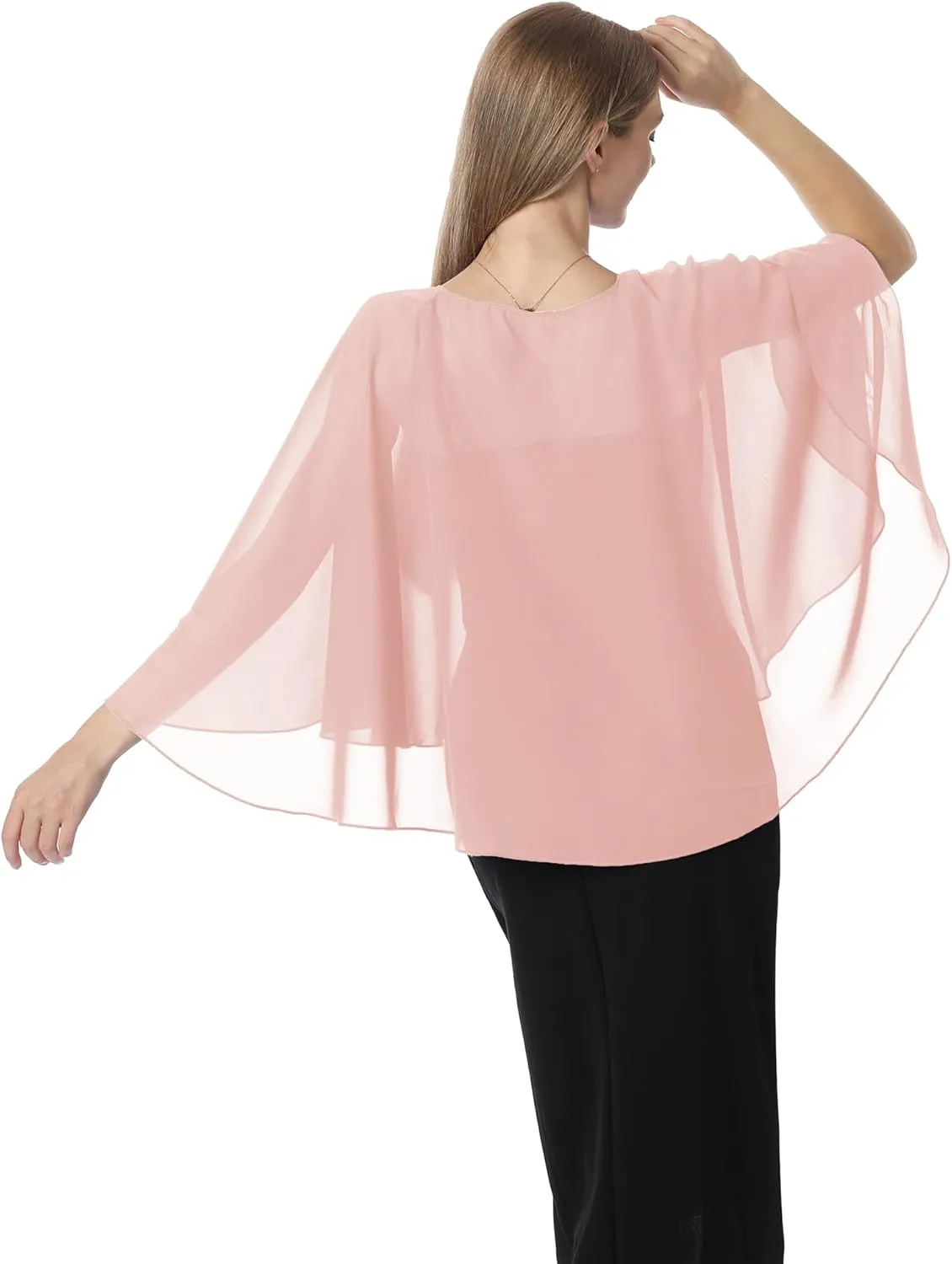Shawls and Wraps for Dresses Chiffon Capelet Bridal Capes Soft Women Accessories Cover Up