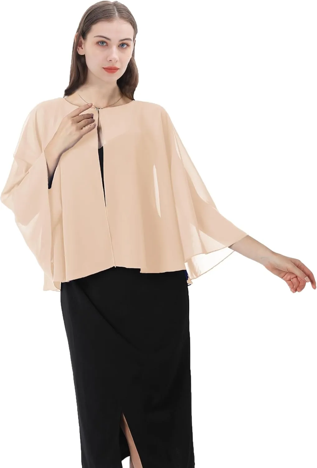 Shawls and Wraps for Dresses Chiffon Capelet Bridal Capes Soft Women Accessories Cover Up