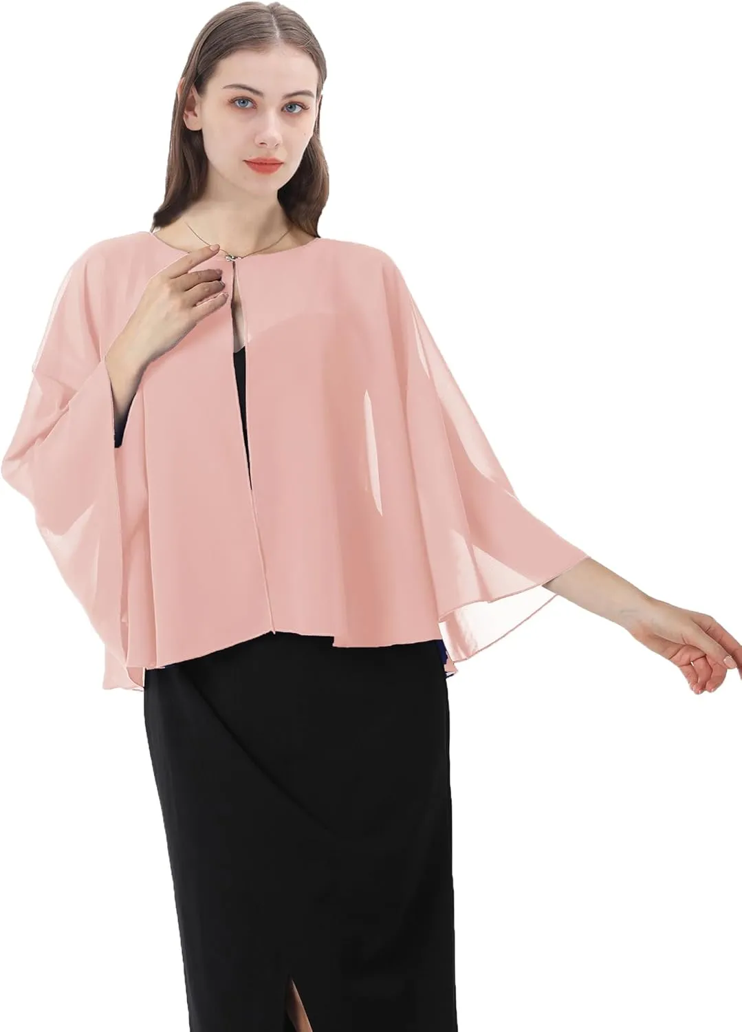 Shawls and Wraps for Dresses Chiffon Capelet Bridal Capes Soft Women Accessories Cover Up