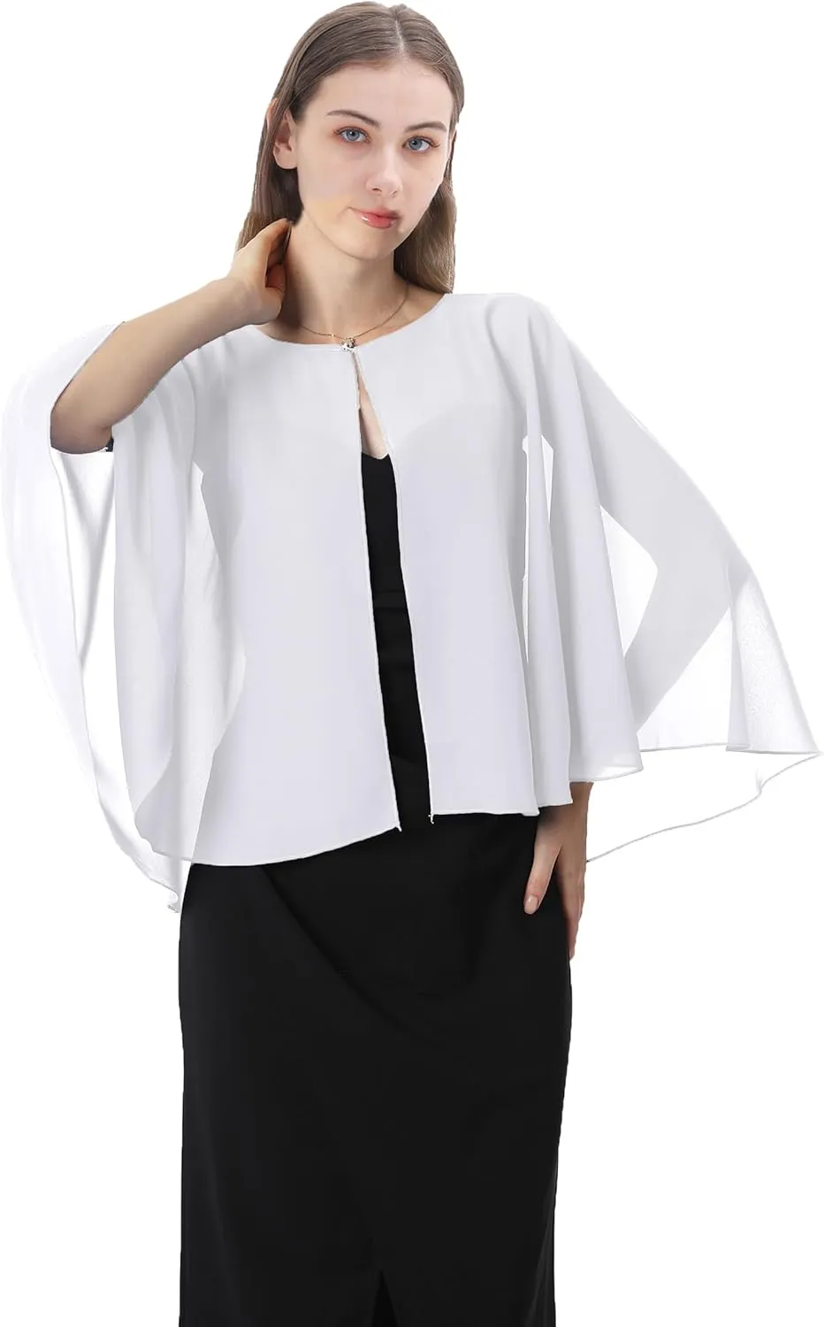 Shawls and Wraps for Dresses Chiffon Capelet Bridal Capes Soft Women Accessories Cover Up