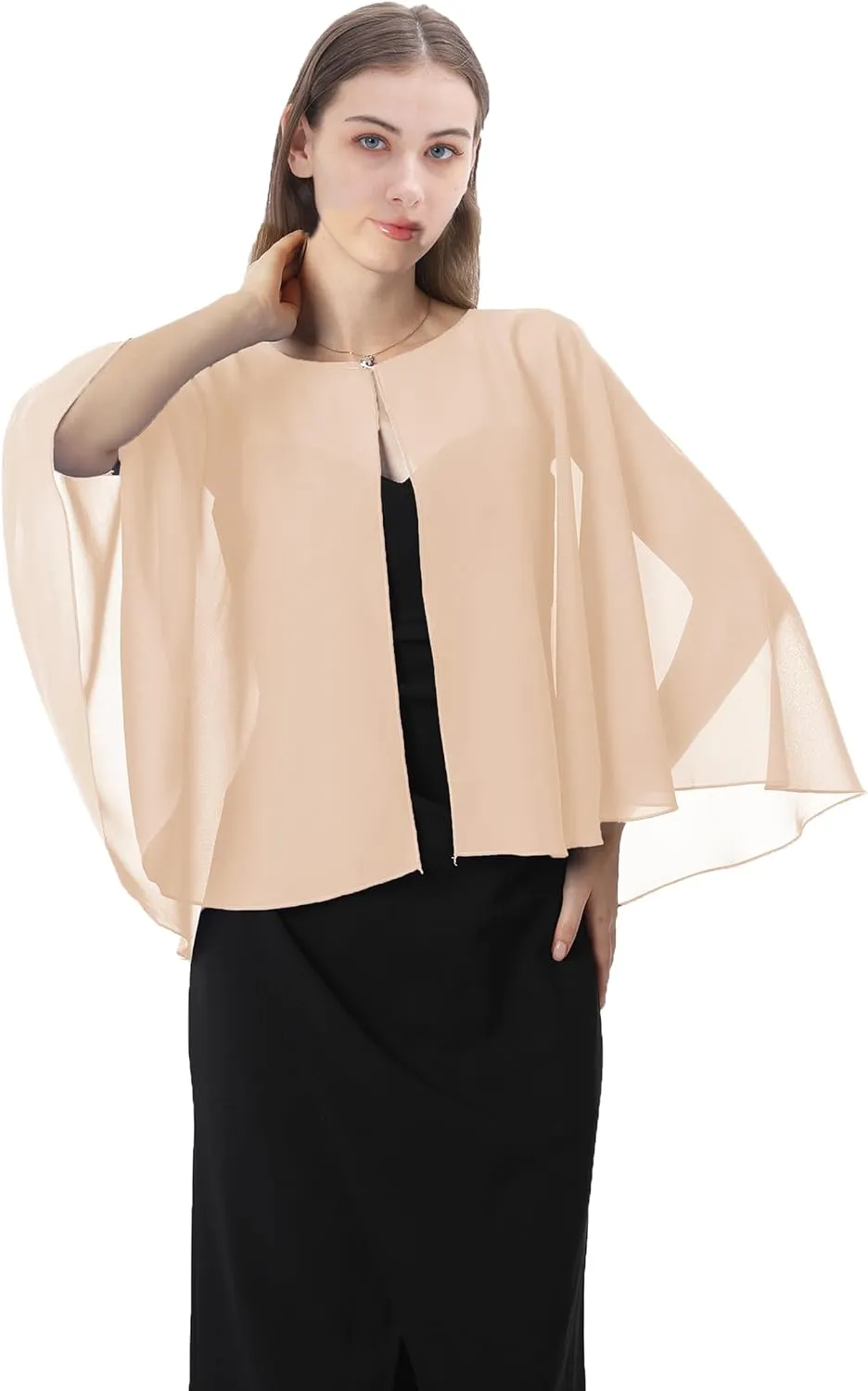 Shawls and Wraps for Dresses Chiffon Capelet Bridal Capes Soft Women Accessories Cover Up