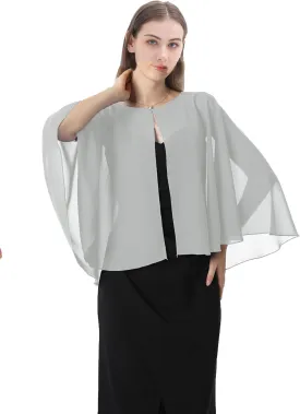 Shawls and Wraps for Dresses Chiffon Capelet Bridal Capes Soft Women Accessories Cover Up