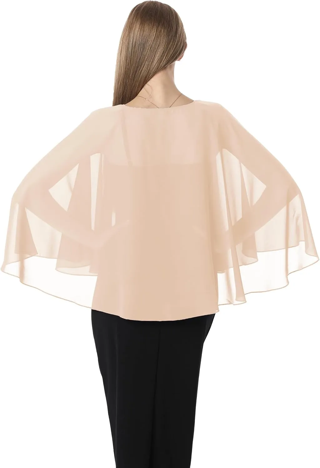 Shawls and Wraps for Dresses Chiffon Capelet Bridal Capes Soft Women Accessories Cover Up