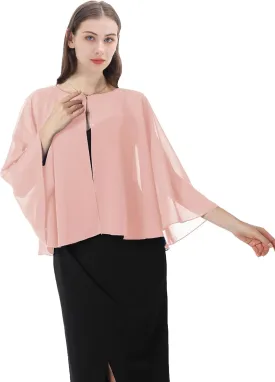 Shawls and Wraps for Dresses Chiffon Capelet Bridal Capes Soft Women Accessories Cover Up