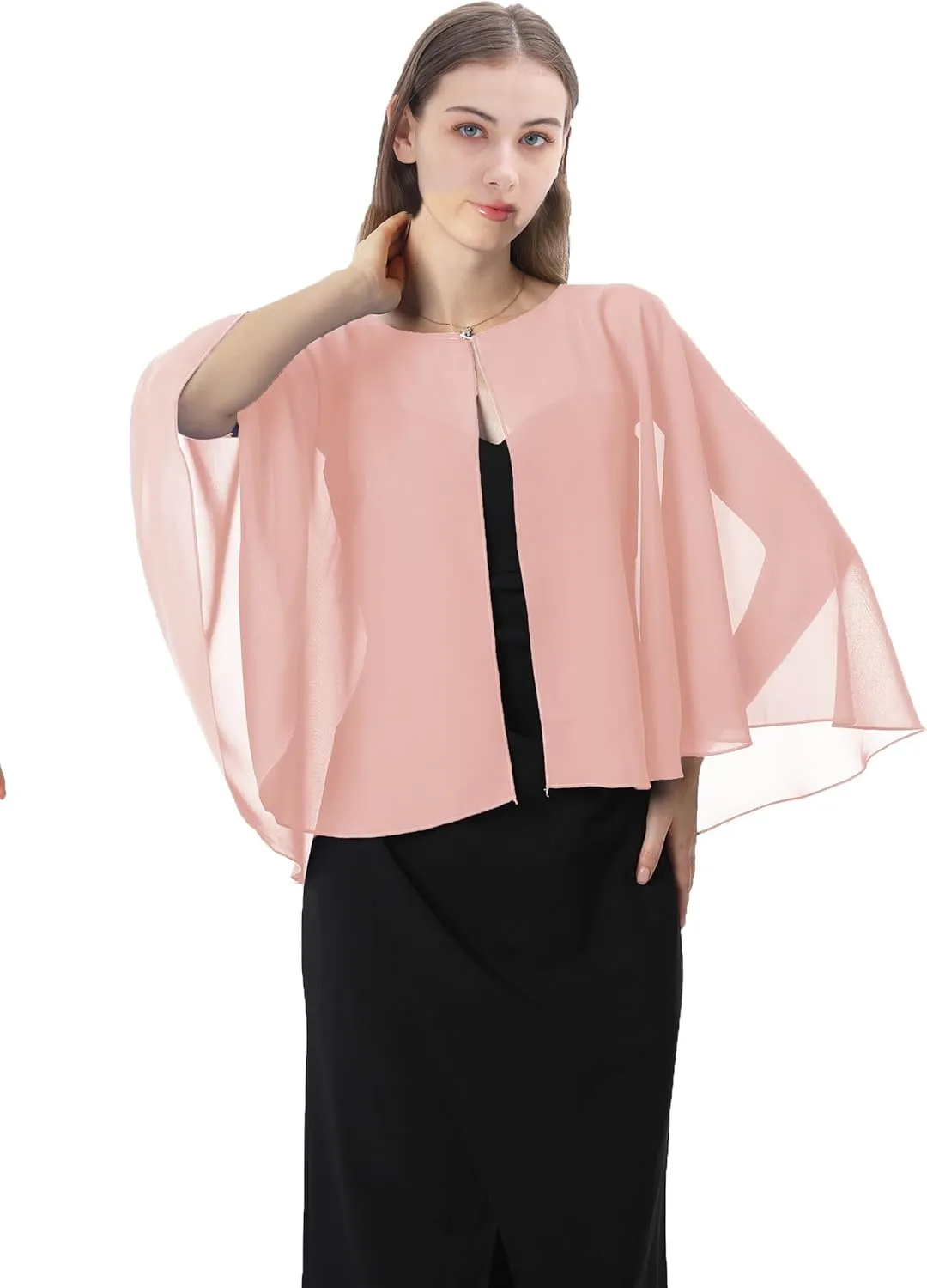 Shawls and Wraps for Dresses Chiffon Capelet Bridal Capes Soft Women Accessories Cover Up
