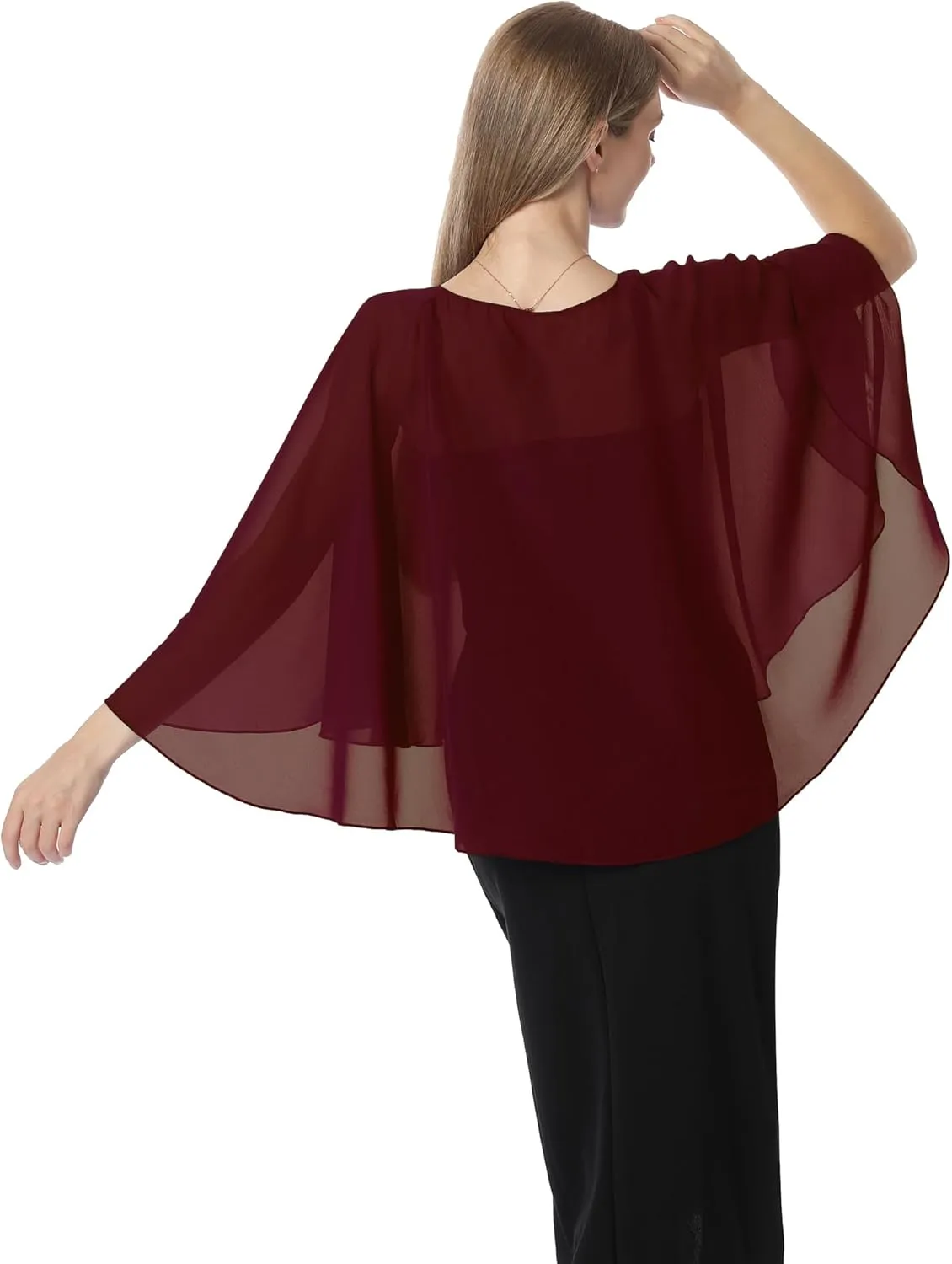 Shawls and Wraps for Dresses Chiffon Capelet Bridal Capes Soft Women Accessories Cover Up