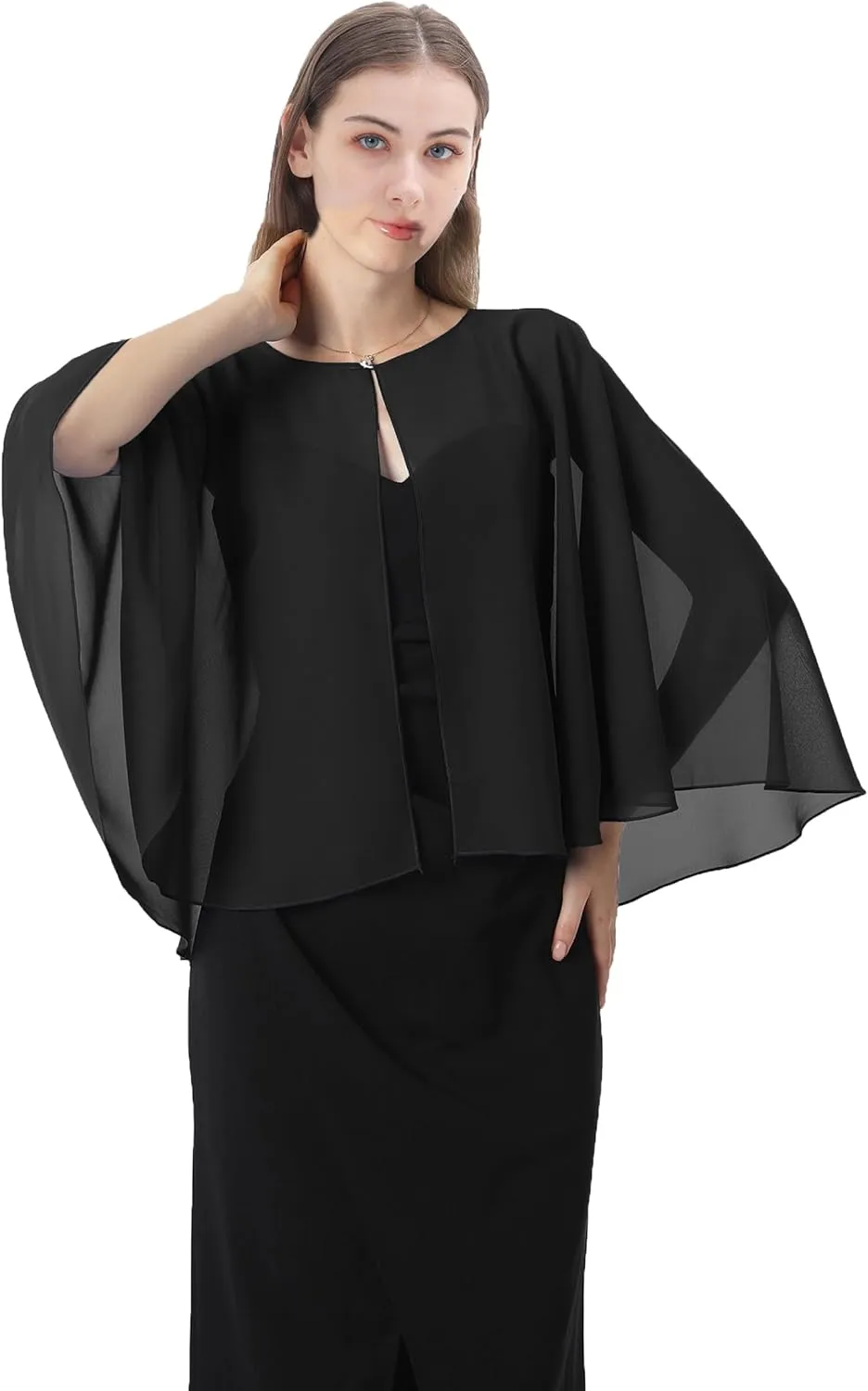 Shawls and Wraps for Dresses Chiffon Capelet Bridal Capes Soft Women Accessories Cover Up