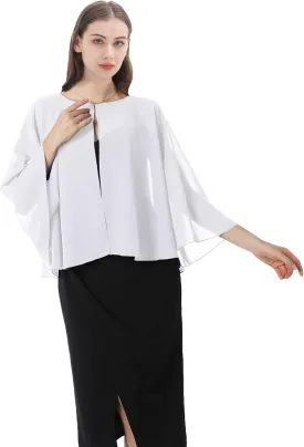 Shawls and Wraps for Dresses Chiffon Capelet Bridal Capes Soft Women Accessories Cover Up