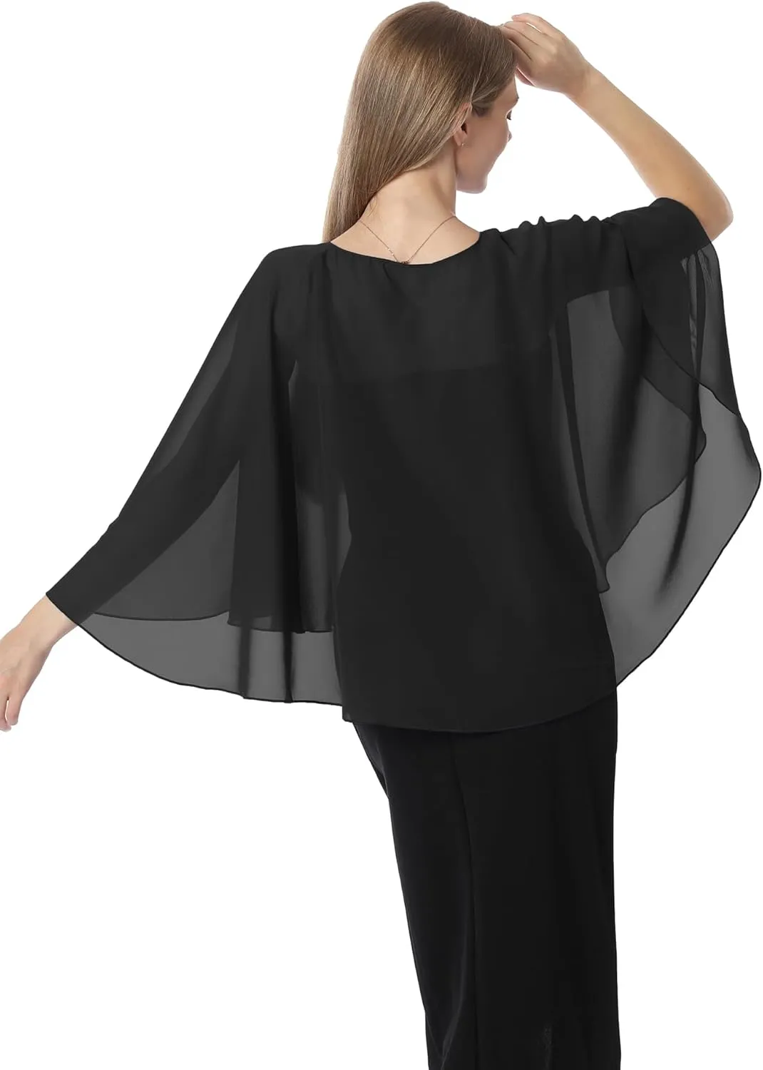 Shawls and Wraps for Dresses Chiffon Capelet Bridal Capes Soft Women Accessories Cover Up