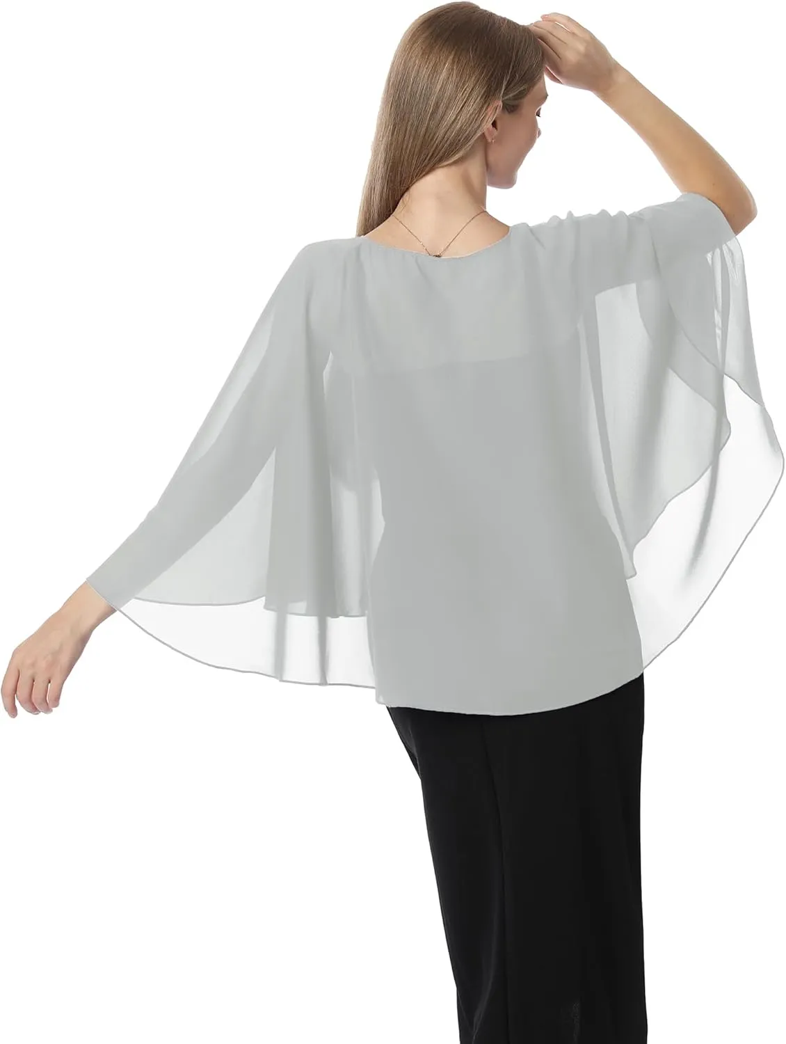 Shawls and Wraps for Dresses Chiffon Capelet Bridal Capes Soft Women Accessories Cover Up