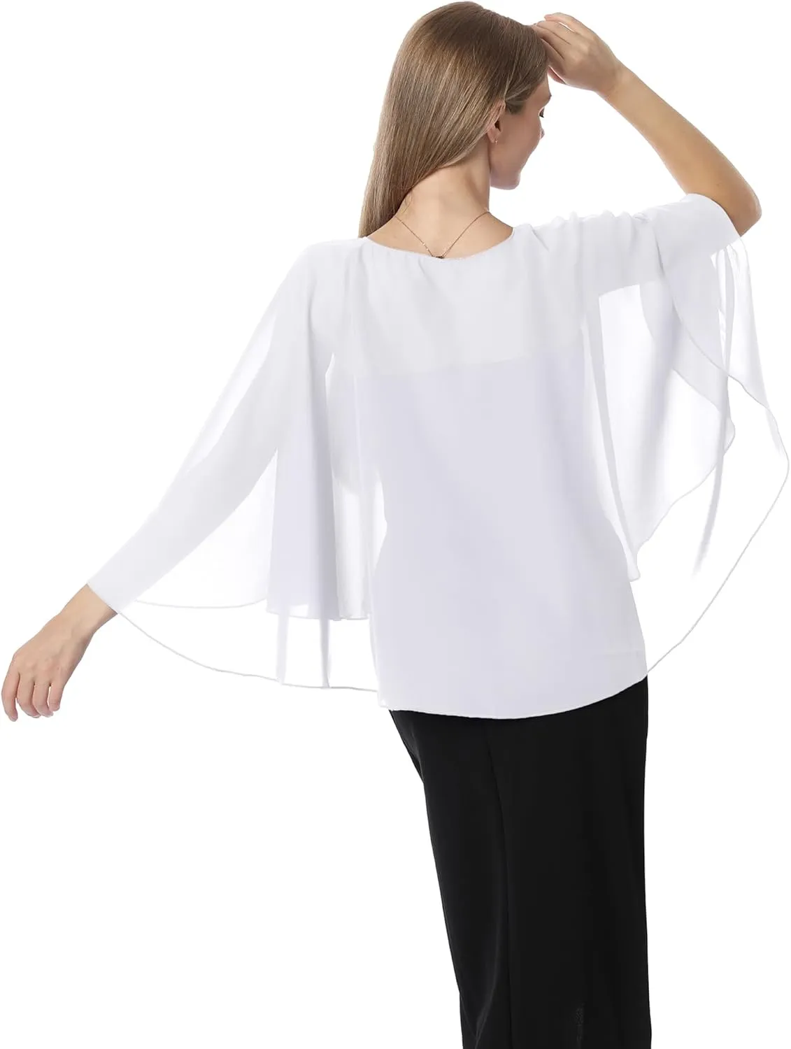 Shawls and Wraps for Dresses Chiffon Capelet Bridal Capes Soft Women Accessories Cover Up