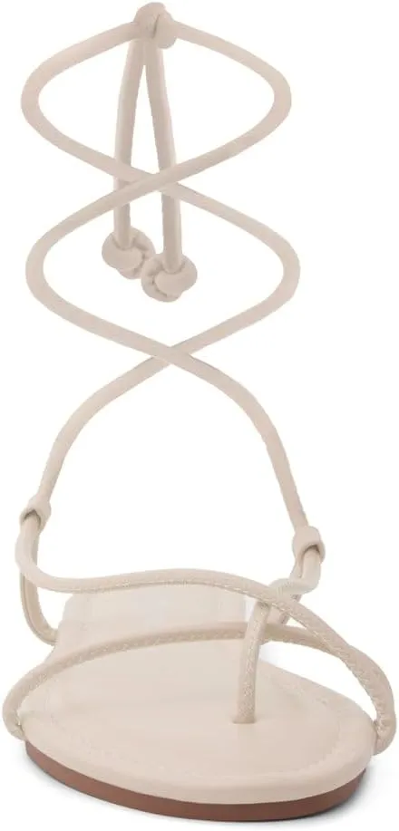 Shoe Land Womens Flat Sandals  Comfortable Lace-Up Gladiator Sandals with Adjustable Ankle Wrap | Strappy Crisscross Open Toe Tie-Up Shoes for Summer, Beach & Travel