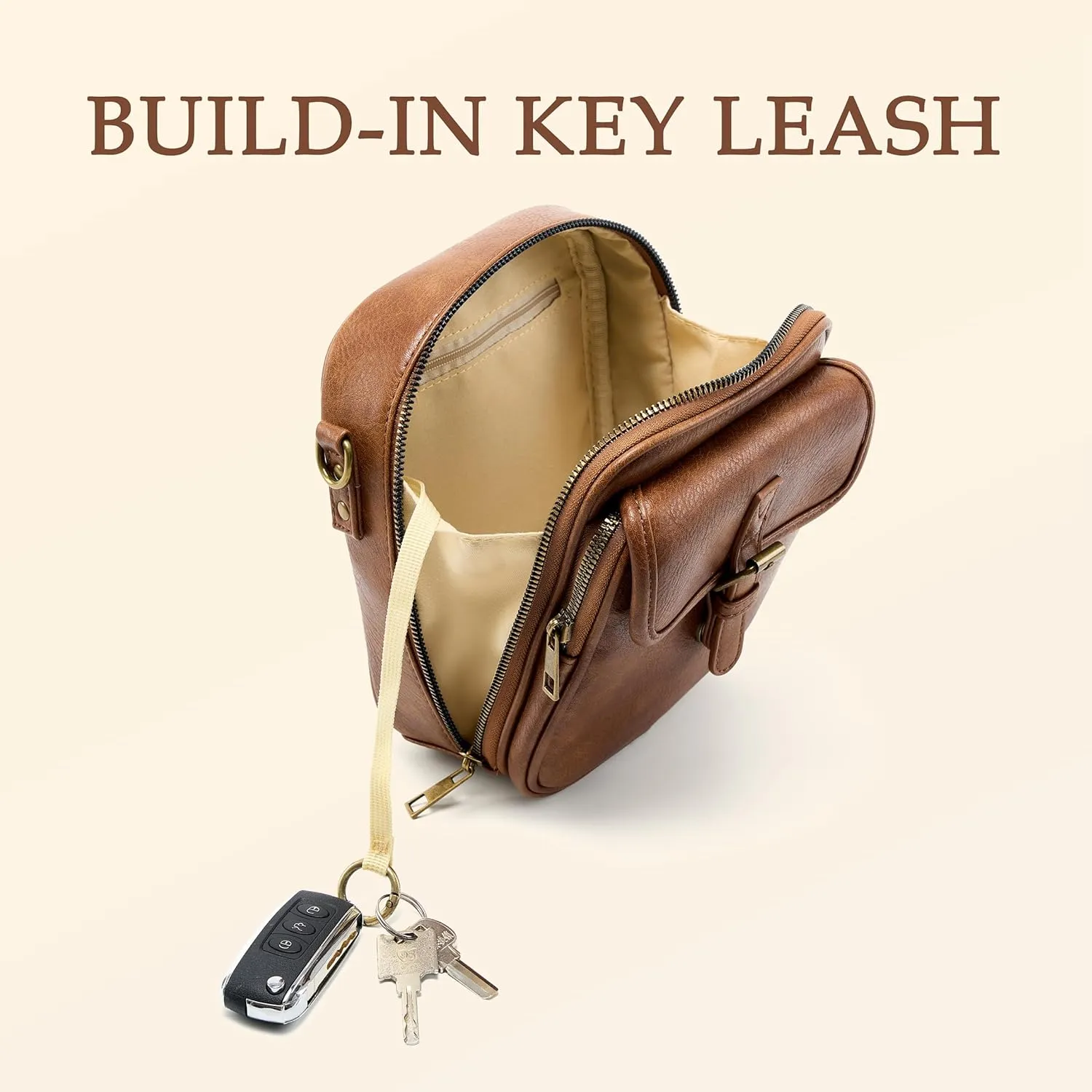 Small Messenger Bag Vegan Leather Crossbody Bag for Women Men, Vintage Cross Body Shoulder Purse with Card Slots