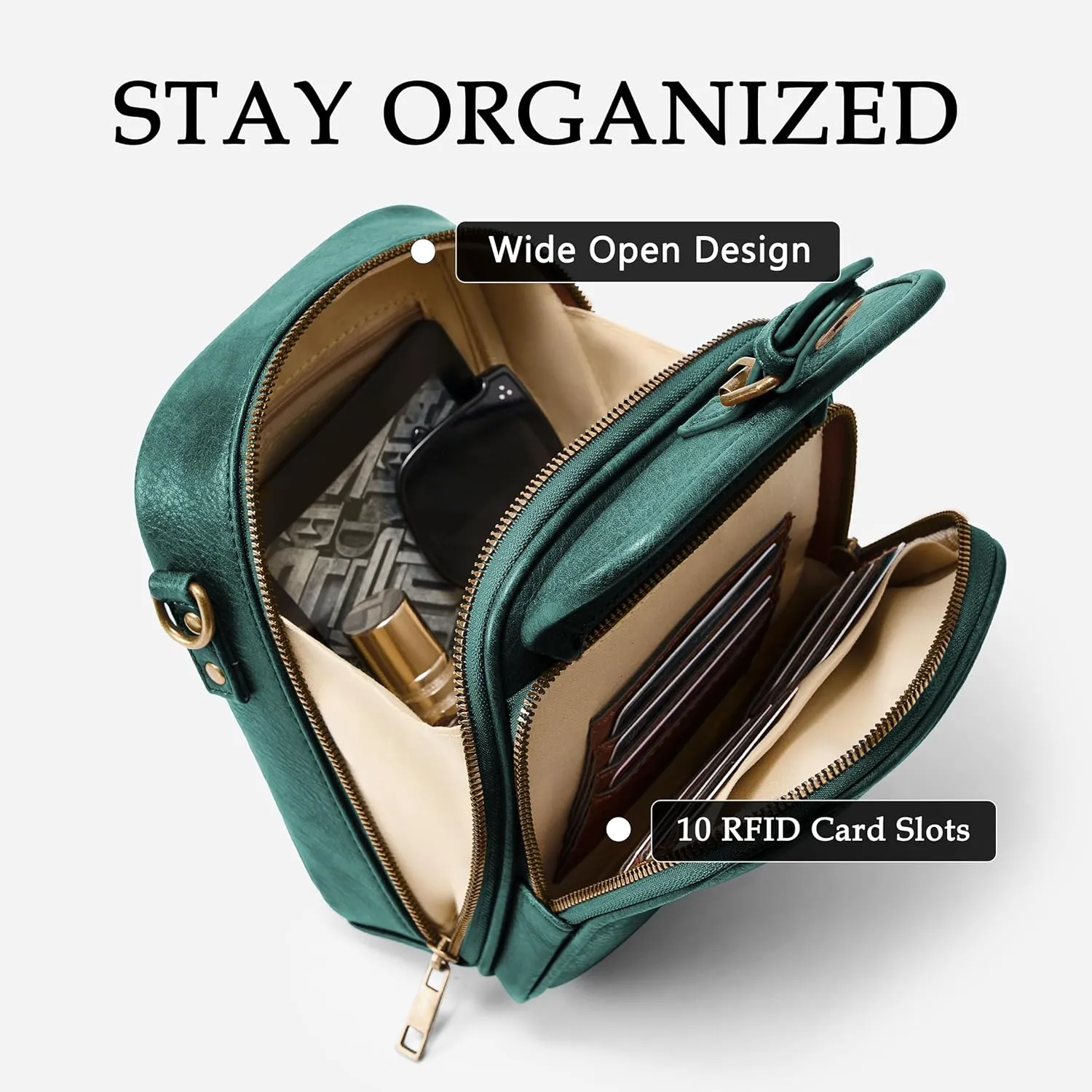 Small Messenger Bag Vegan Leather Crossbody Bag for Women Men, Vintage Cross Body Shoulder Purse with Card Slots