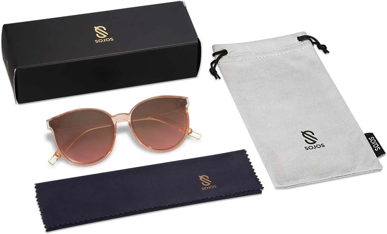 SOJOS Oversized Round Sunglasses for Women and Men