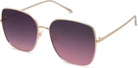 SOJOS Trendy Oversized Square Metal Frame Sunglasses for Women Men Retro Big Flat Lens UV Protection Sunglasses SJ1146