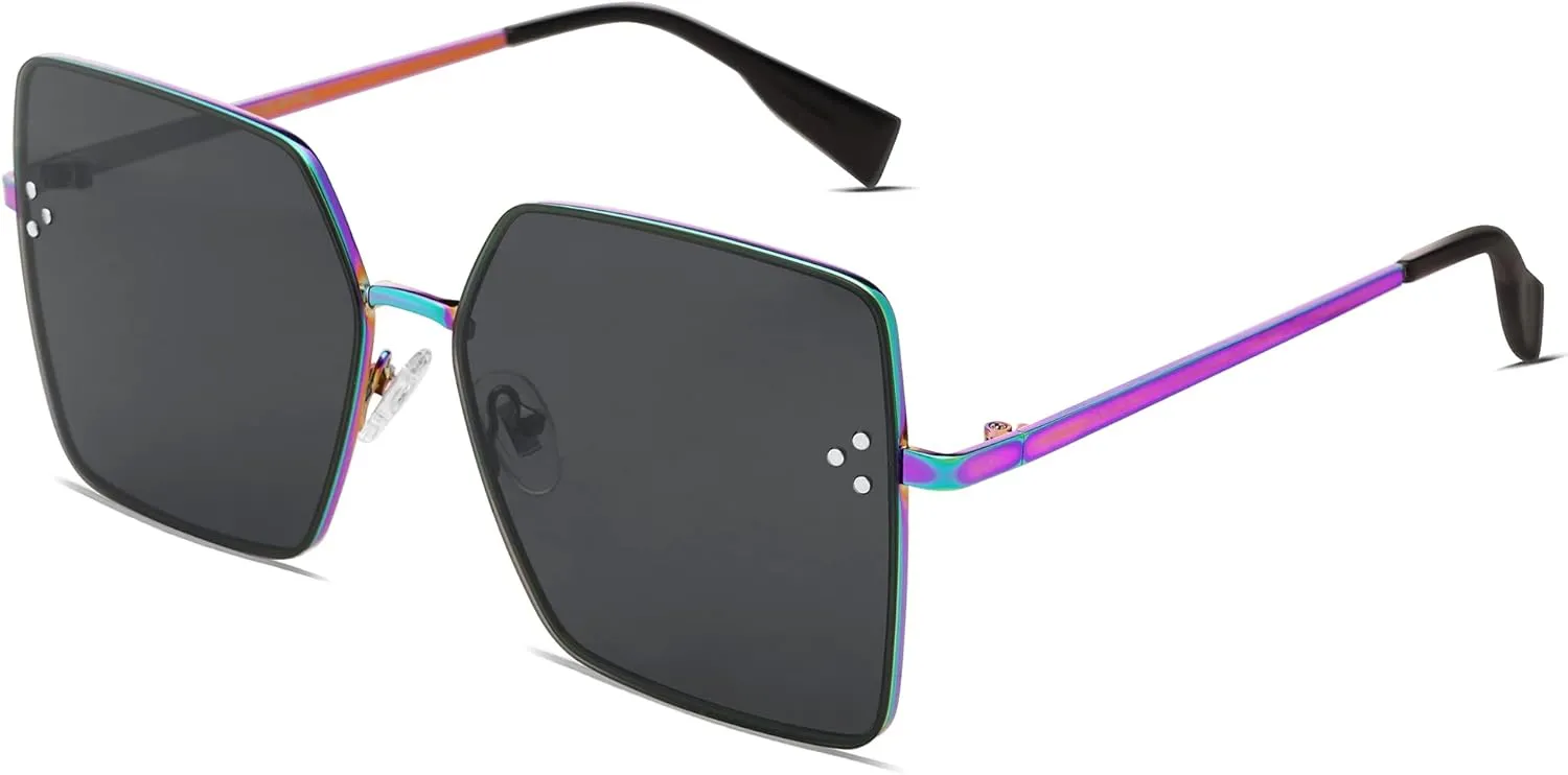 SOJOS Trendy Square Sunglasses Womens Big Oversized Designer Style UV Protection Sunnies Shades SJ1170