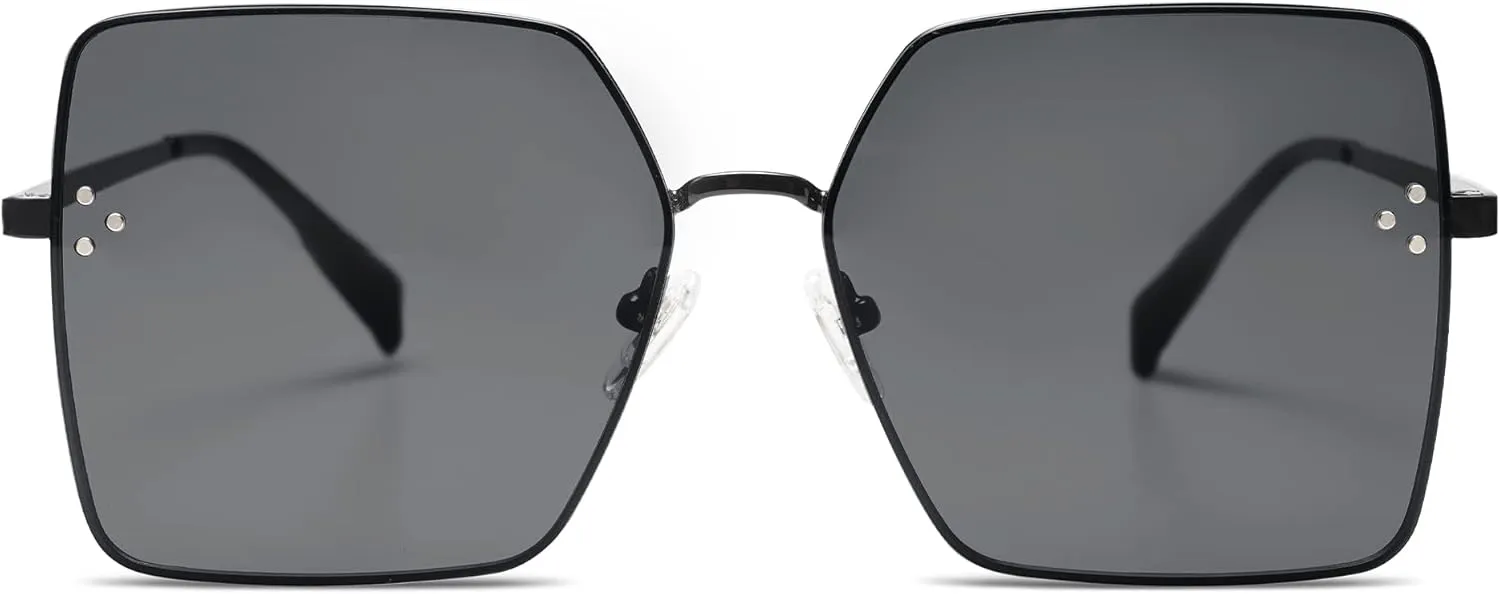 SOJOS Trendy Square Sunglasses Womens Big Oversized Designer Style UV Protection Sunnies Shades SJ1170