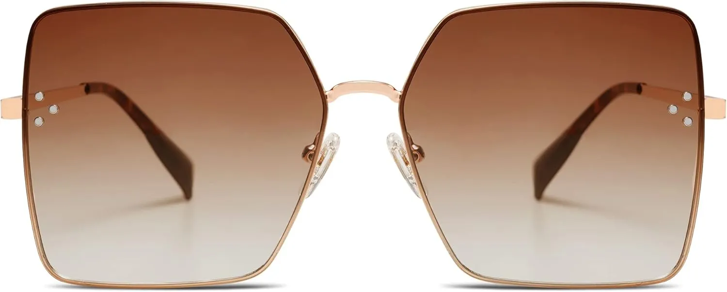 SOJOS Trendy Square Sunglasses Womens Big Oversized Designer Style UV Protection Sunnies Shades SJ1170