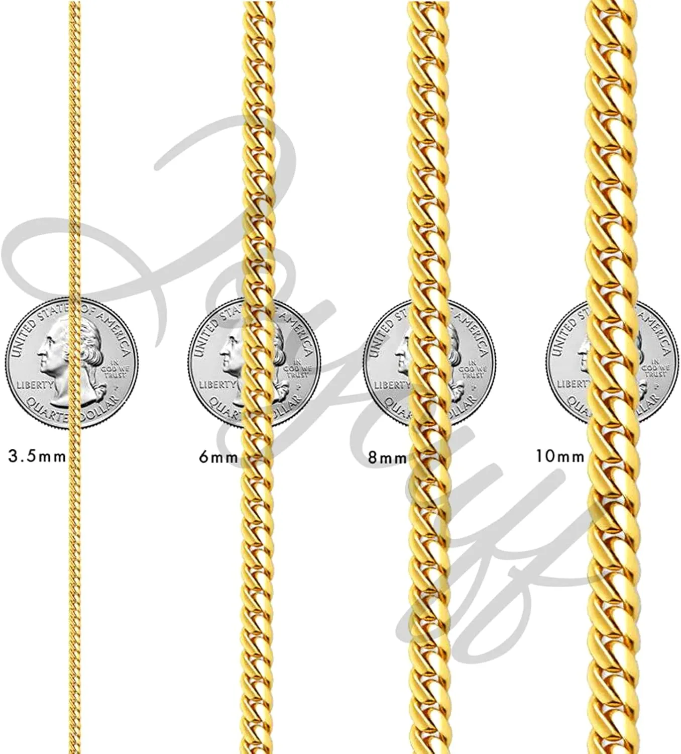 Stainless Steel Cuban Chain Bracelets for Men & Women - 6.5/7/7.5/8/9 Inch Gold Plated & Silver Stainless Steel Fashion Jewelry Bracelet