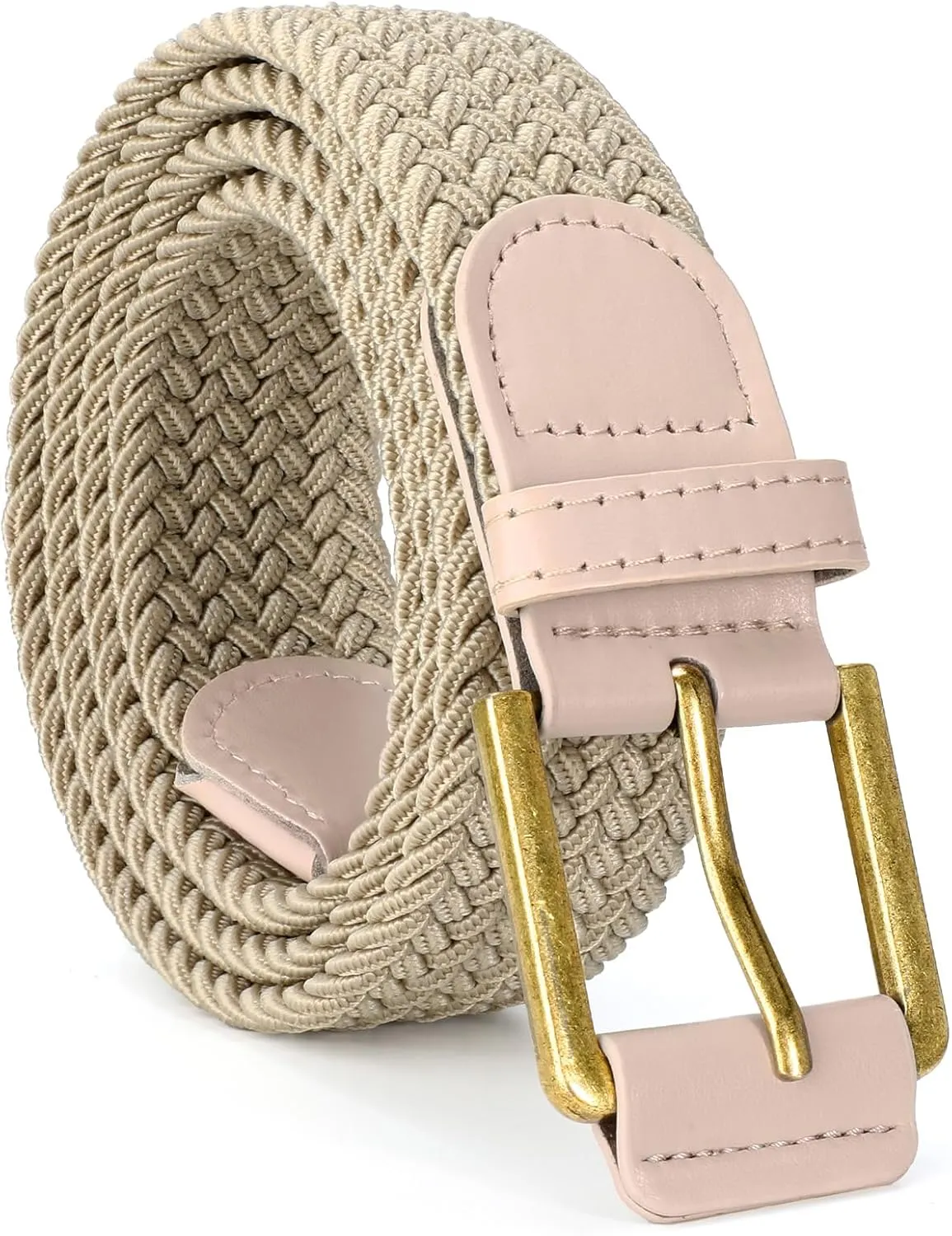 SUOSDEY Men Stretch Woven Belt Golf Braided Belt Casual Elastic Belt Web Belt for Jeans Pants