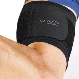 Tendonitis - Bicep  Tricep Compression Sleeve/Wrap - Tricep Tendonitis, Bicep Tendonitis - Pain Relief for Bicep and Triceps Muscle Strains, Compression Arm Support (Black, 8.3" - 13.7"  W 3.93")
