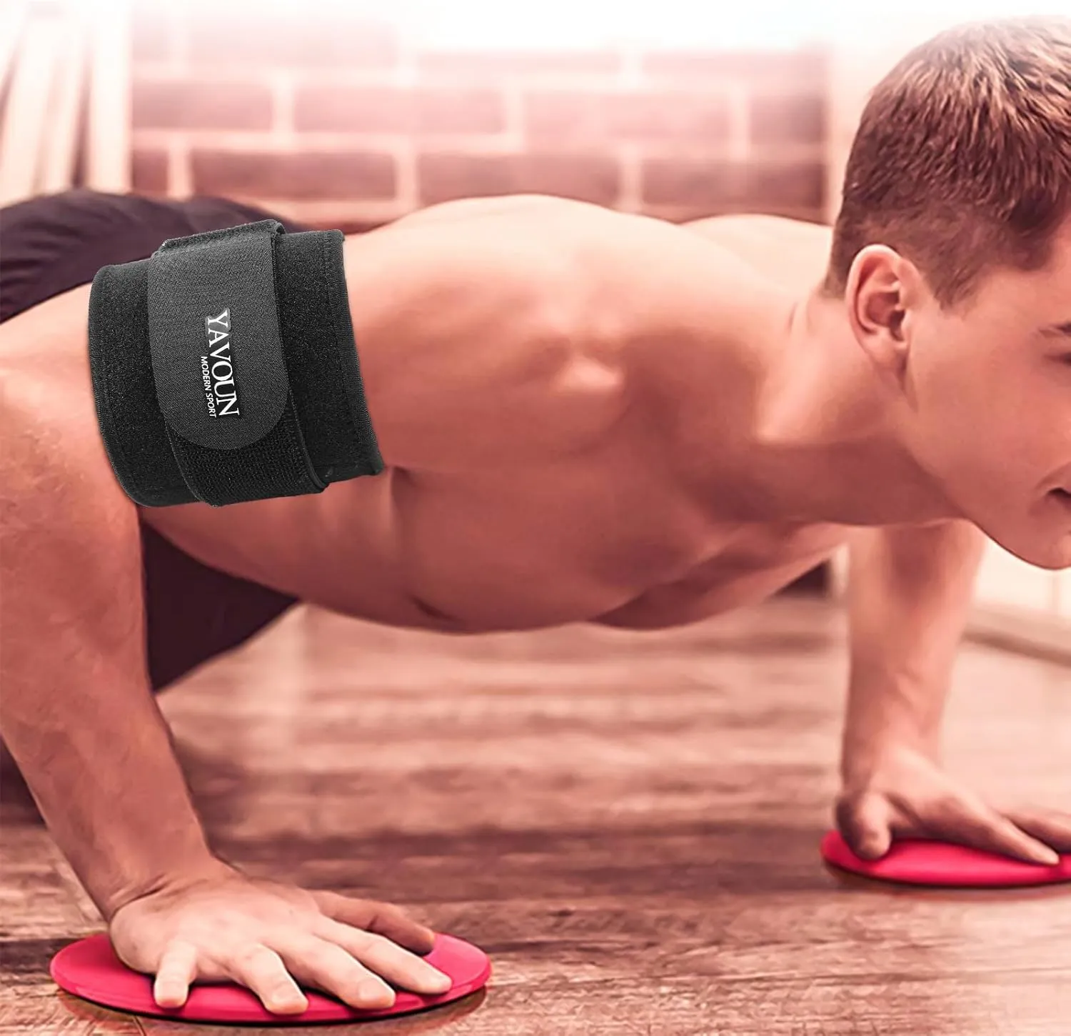 Tendonitis - Bicep  Tricep Compression Sleeve/Wrap - Tricep Tendonitis, Bicep Tendonitis - Pain Relief for Bicep and Triceps Muscle Strains, Compression Arm Support (Black, 8.3" - 13.7"  W 3.93")