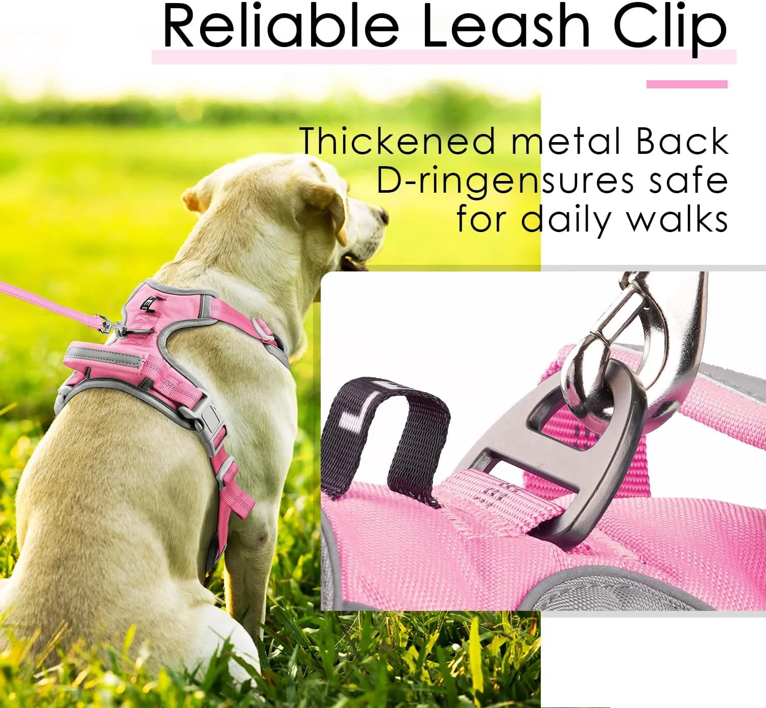 ThinkPet No Pull Harness Breathable Sport Vest with Handle-Dog Harnesses Reflective Adjustable for Medium Large Dogs
