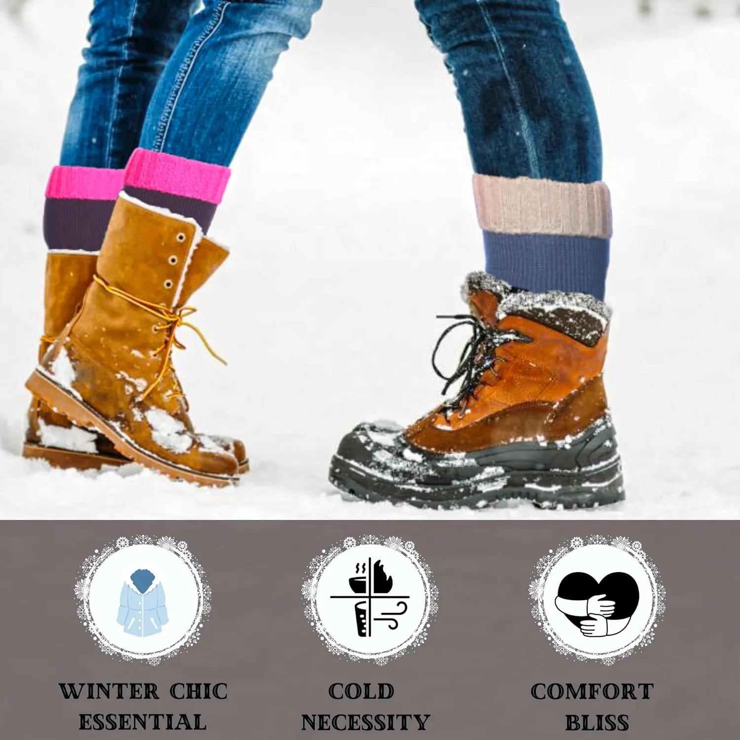 Tipi Toe 3 Pairs Women's Boot Cuffs Knitted Boots Socks Short Leg Warmer