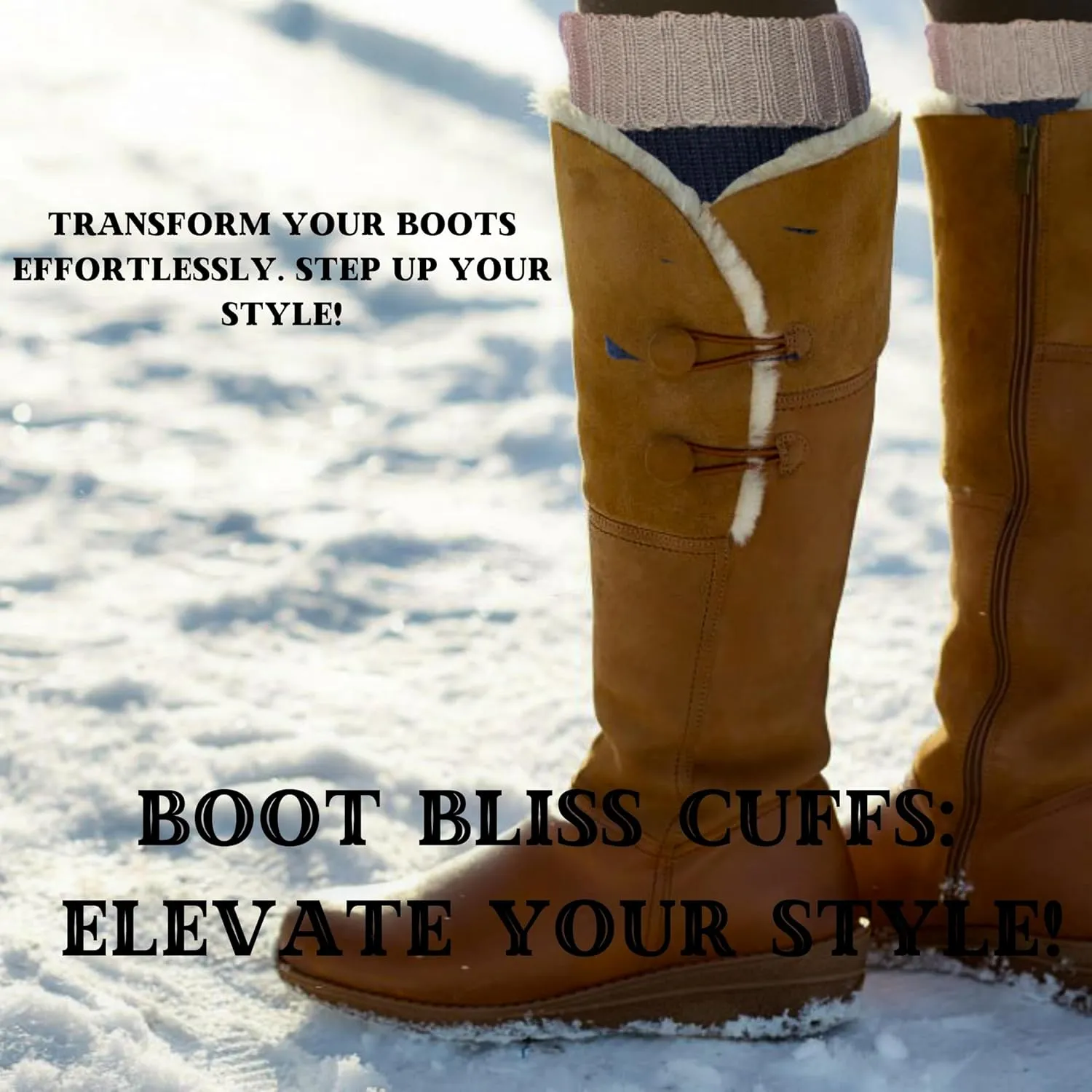Tipi Toe 3 Pairs Women's Boot Cuffs Knitted Boots Socks Short Leg Warmer