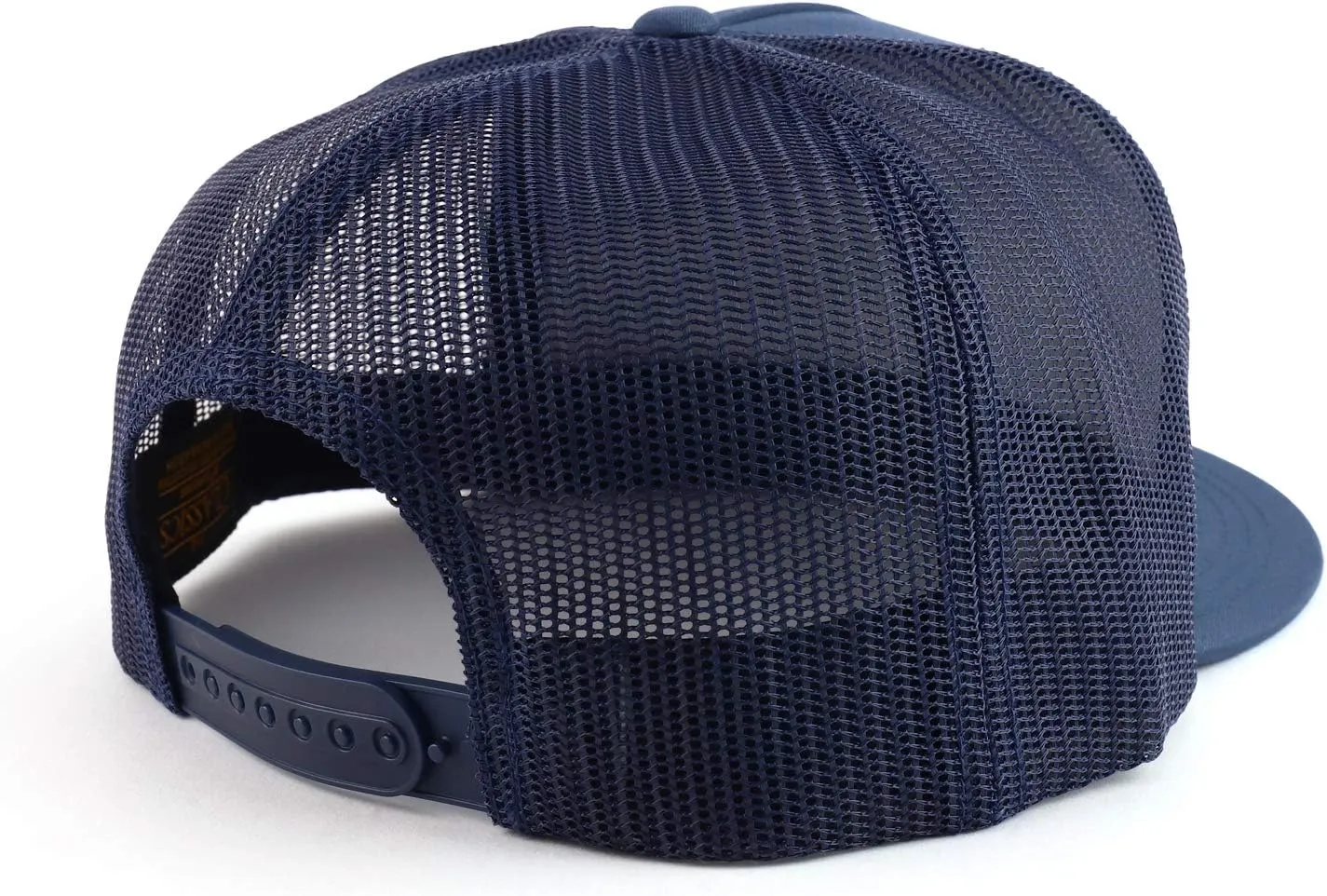 Trendy Apparel Shop Flexfit Oversize XXL Structured Blank 5 Panel Flatbill Snapback Mesh Cap