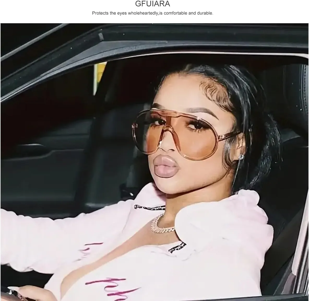Trendy Oversized Sunglasses for Women Men Fashion Shield Aviator Sun Glasses UV400 Protection Goggles