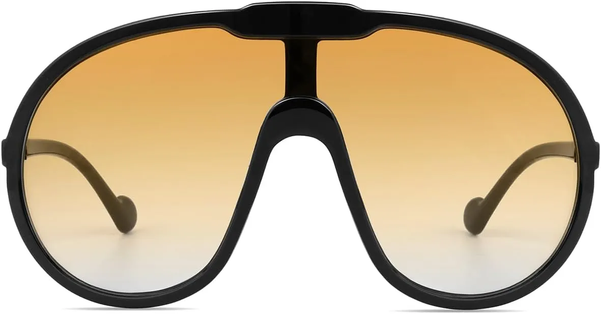 Trendy Oversized Sunglasses for Women Men Fashion Shield Aviator Sun Glasses UV400 Protection Goggles