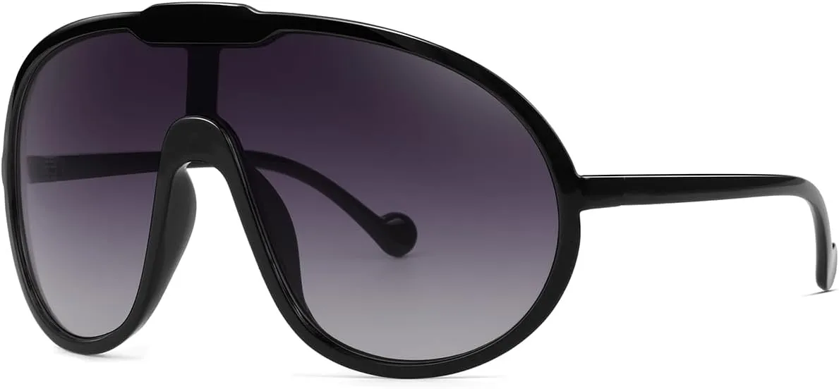 Trendy Oversized Sunglasses for Women Men Fashion Shield Aviator Sun Glasses UV400 Protection Goggles