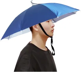 Umbrella Hat, 25 Inch Fishing Cap, Hands Free Elastic Folding Compact UV & Rain Protection Headwear