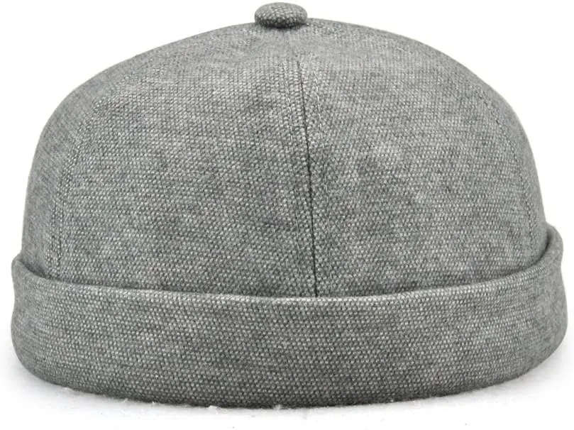 Unisex Cotton Brimless Beanie Hat Adjustable Trendy Skull Cap Sailor Cap