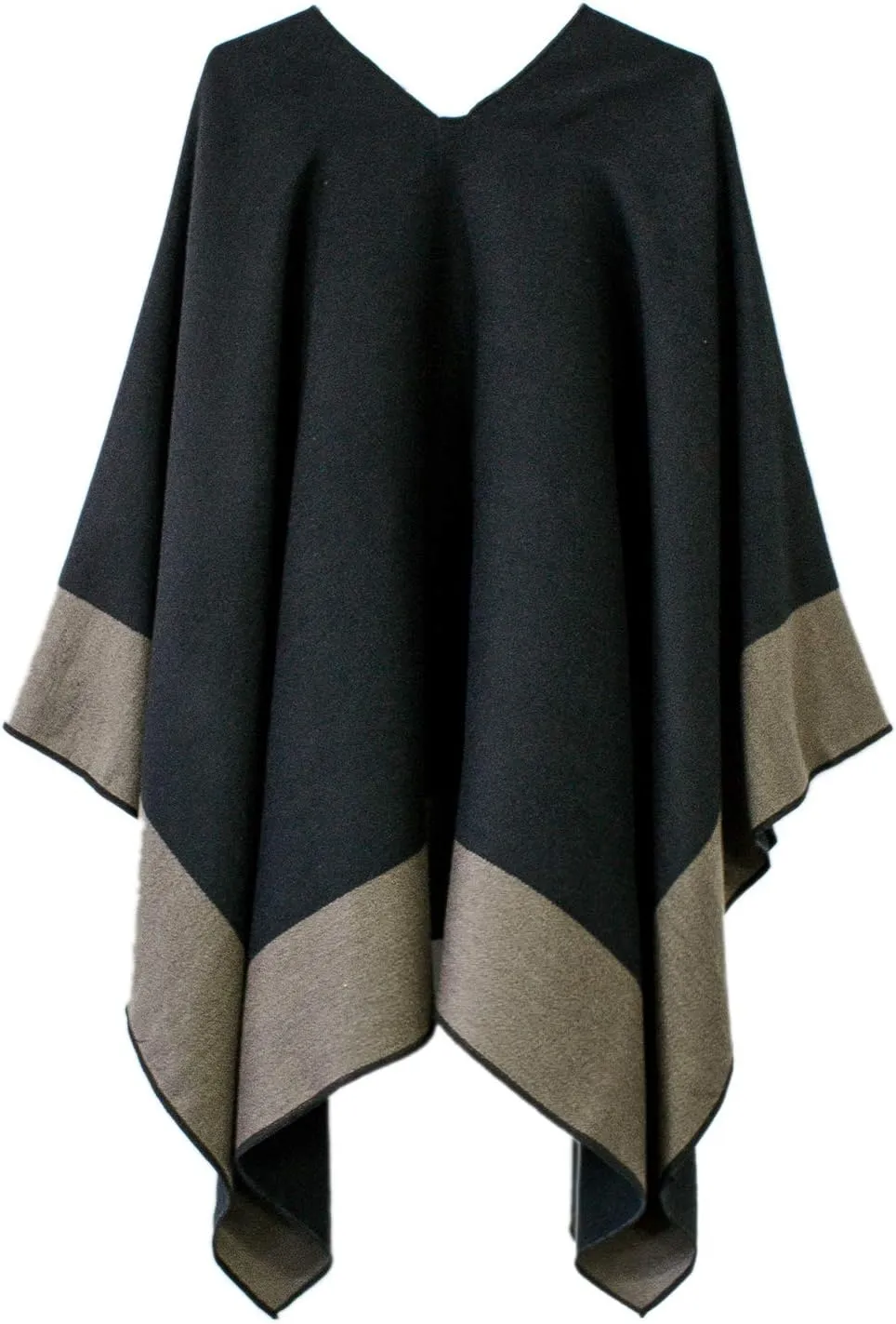 Urban CoCo Women's Shawl Wrap Poncho Ruana Cape Cardigan Open Front Coat for Fall Winter Holiday