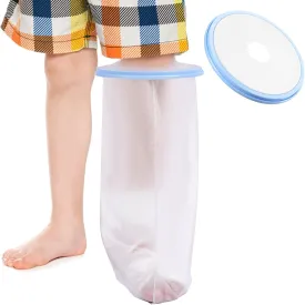 Waterproof Kids Leg Cast Cover for Shower Bath Anti-Accumulation Watertight Protection Teens Cast Protector for Leg, Foot, Ankle Wound