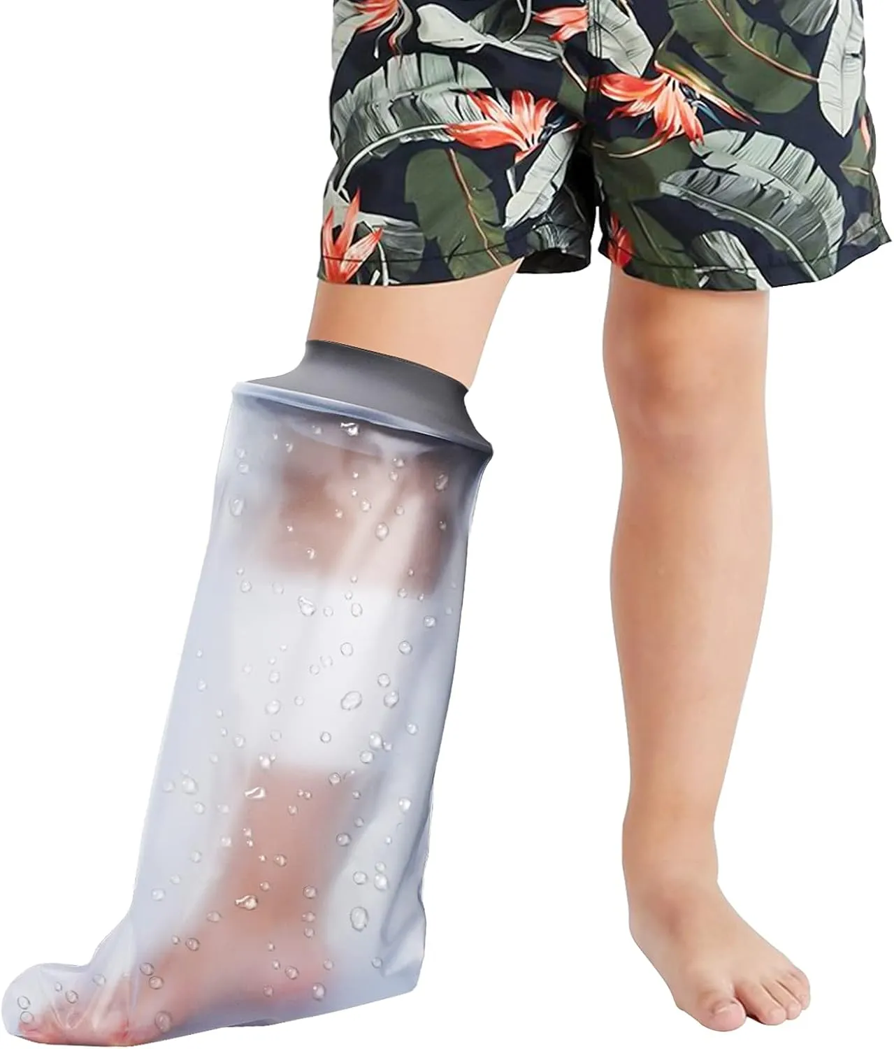Waterproof Kids Leg Cast Cover for Shower Bath, Watertight Cast Covers for Shower Leg Kids, Reusable Cast Protector for Child Teens Leg Knee Foot Ankle Surgery Bandage Dressing Wound, Soft Comfortable