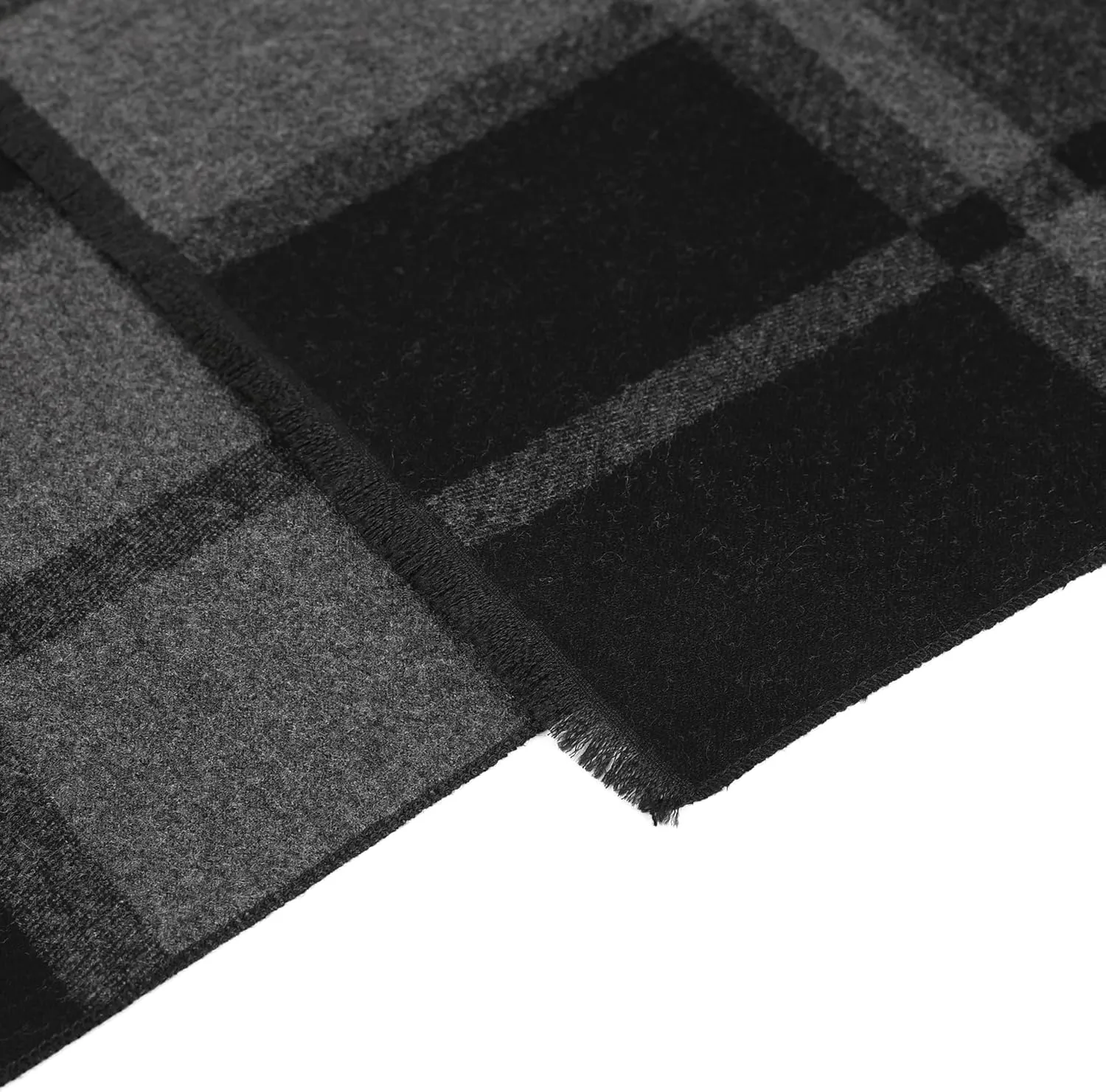 Winter Scarf For Men Ultra-Soft Plaid Tassel Men Scarf Warm Soft Cashmere Feel 73"12"