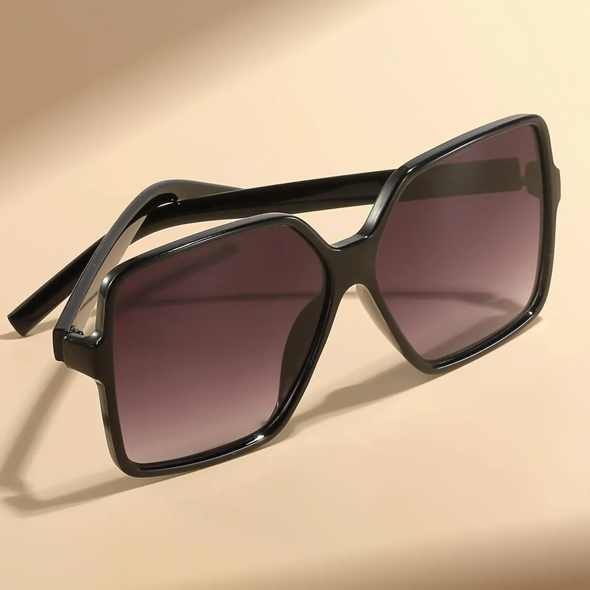 Women's Chic Square Oversized Sunglasses Big Large Wide Fashion Shades for Women Men 100% UV Protection