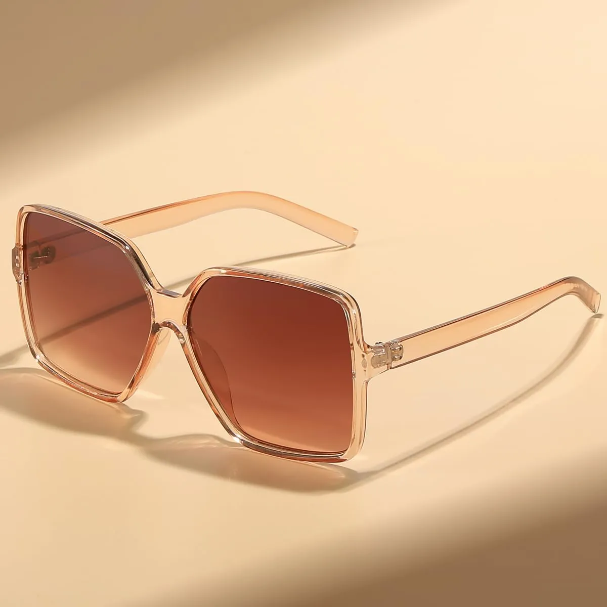 Women's Chic Square Oversized Sunglasses Big Large Wide Fashion Shades for Women Men 100% UV Protection