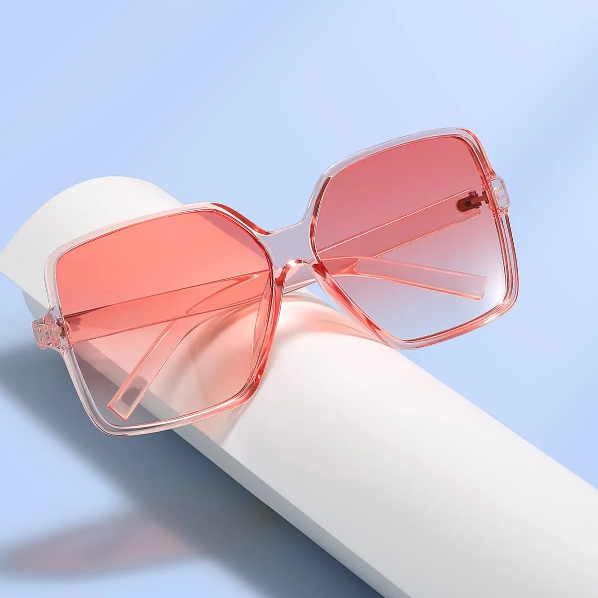 Women's Chic Square Oversized Sunglasses Big Large Wide Fashion Shades for Women Men 100% UV Protection